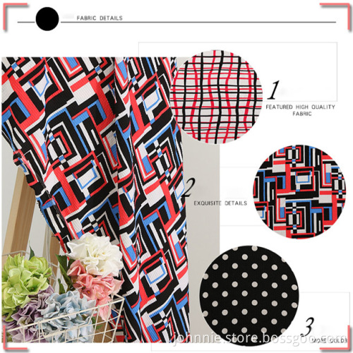 Stickat tygtryck polyester DTY crepe bubblatyg